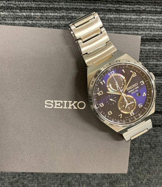 SEIKO SELECTION SBPJ023 ソーラー 100m防水 ネイビー×シルバー メンズ 腕時計
